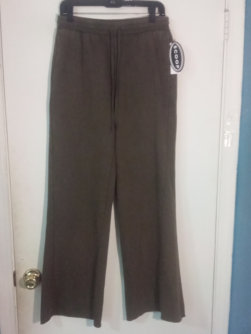 Scoop Brown Relaxed Knit Sweatpants Medium 8 10 NWT Fleece Lined